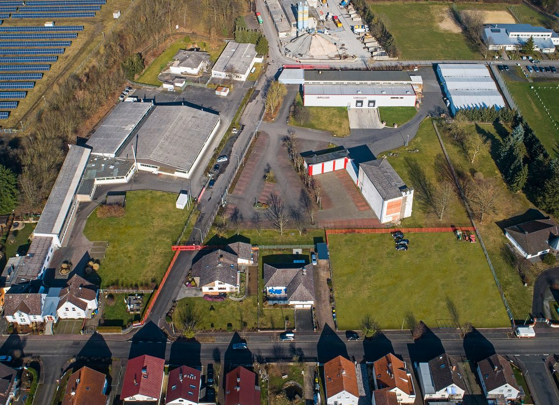 Bird's eye view of the plant in Hungen